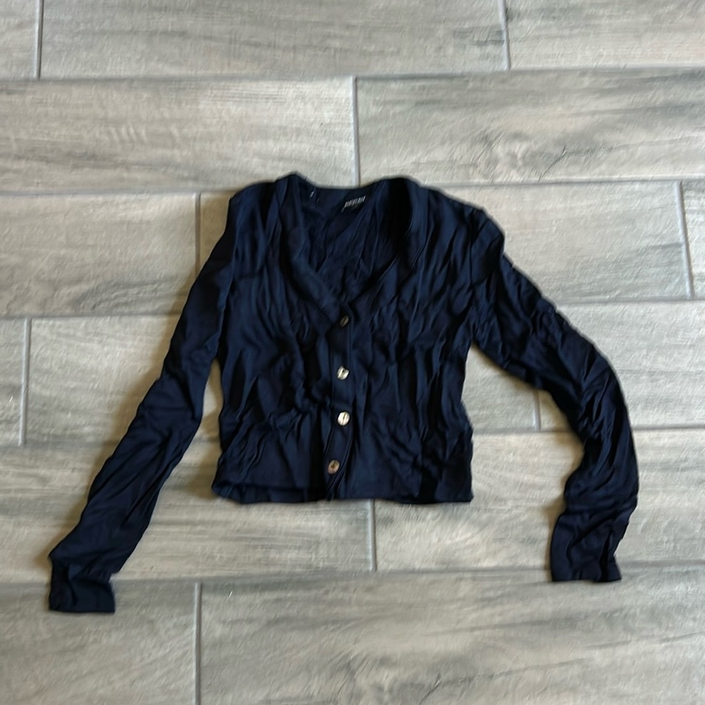 Bleusalt shorty cardigan navy size 1